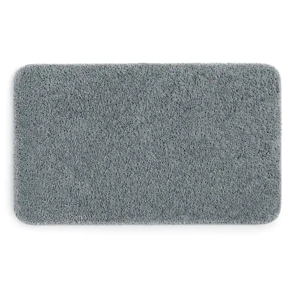 Mainstays Basic Polyester Bath Rug, Grey, 24 in x 40 in