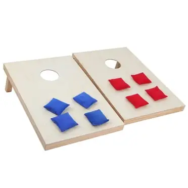 ZENY Portable Solid Wood Cornhole Bean Bag Toss Game Set